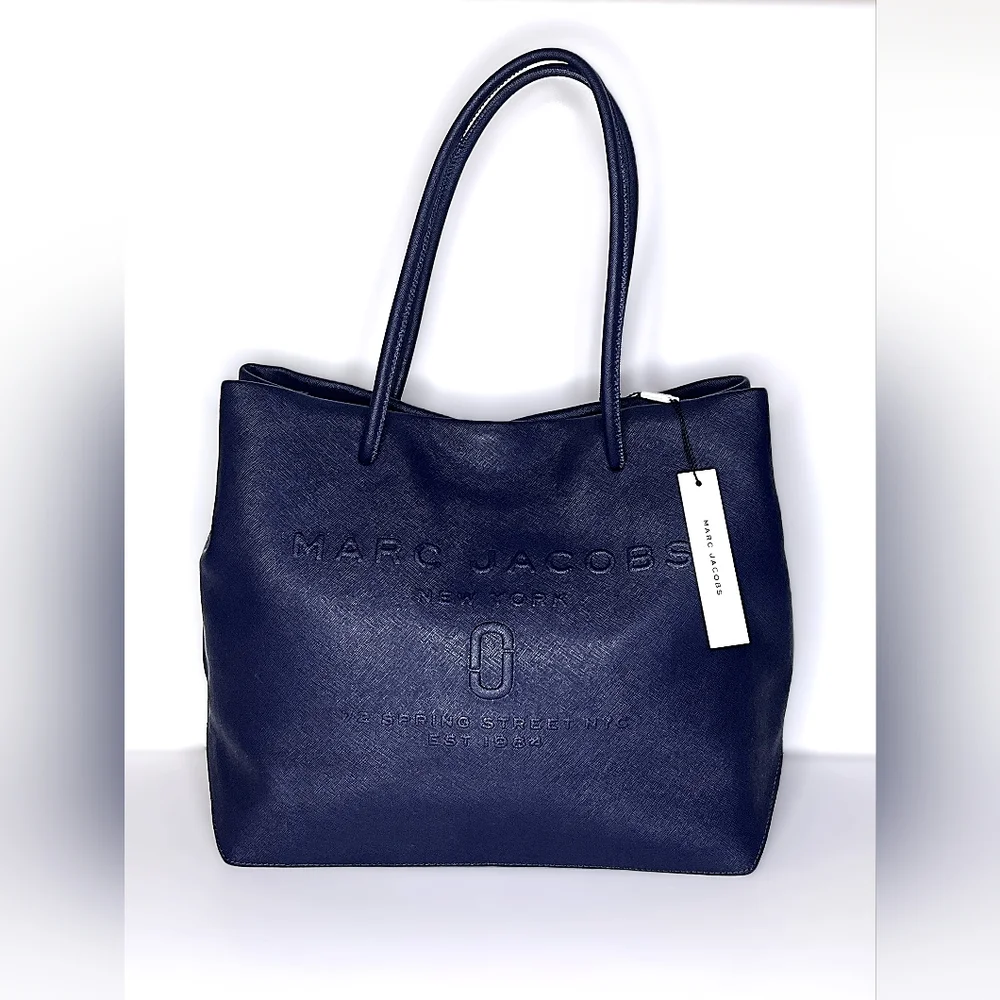 (Sold)Marc Jacobs Navy Blue Tote Bag - Picture 2 of 10